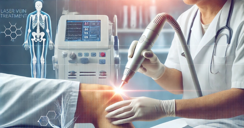 Procedimento de tratamento de veias a laser